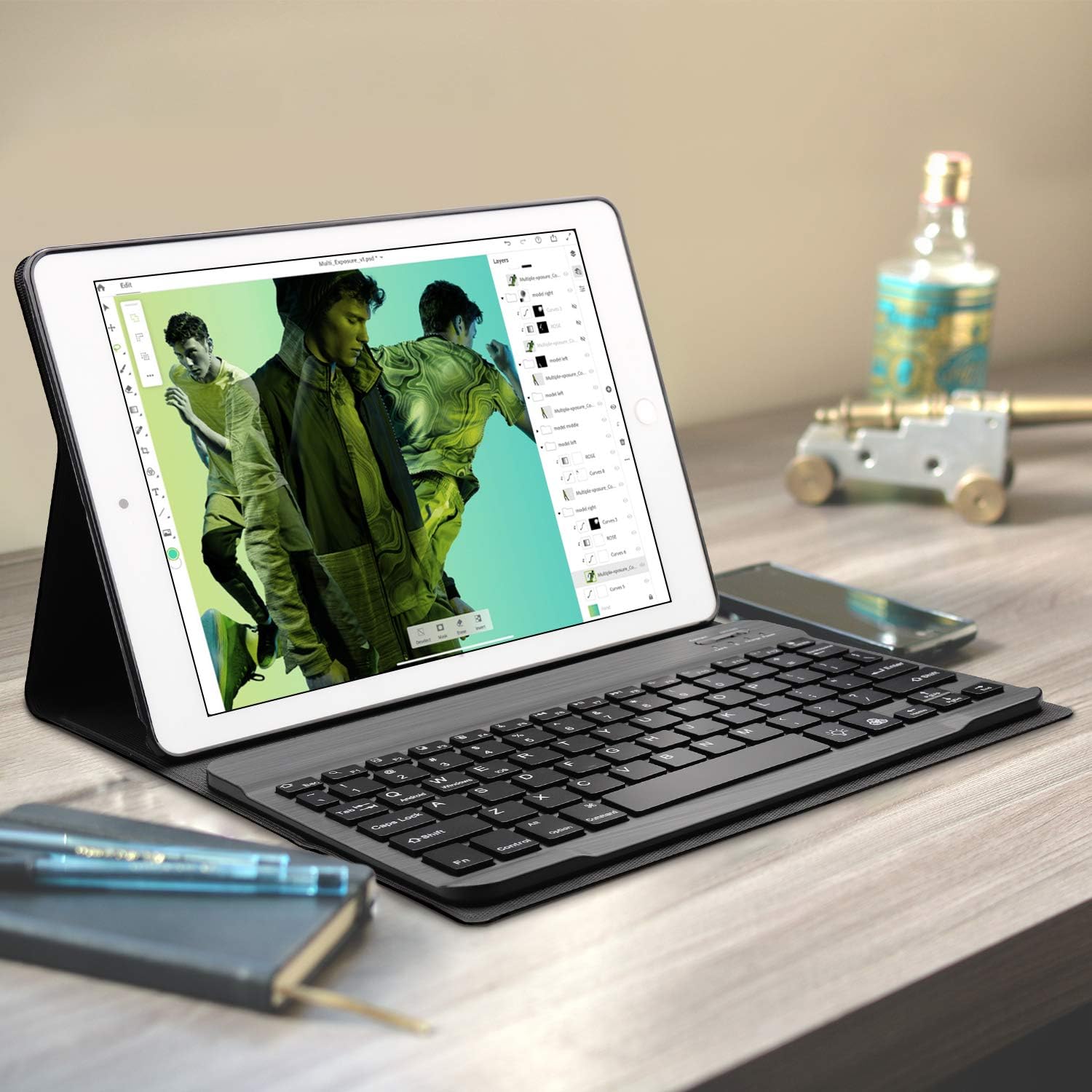 Best Deal iPad 10.2 Keyboard Case, Keyboard Case for iPad 8th Generation 2020, 7th Gen 2019 and Air 3/iPad Pro 10.5, 7 Colors Backlit, Magnetically Detachable Auto Sleep/Wake Bluetooth Keyboard Folio Cover