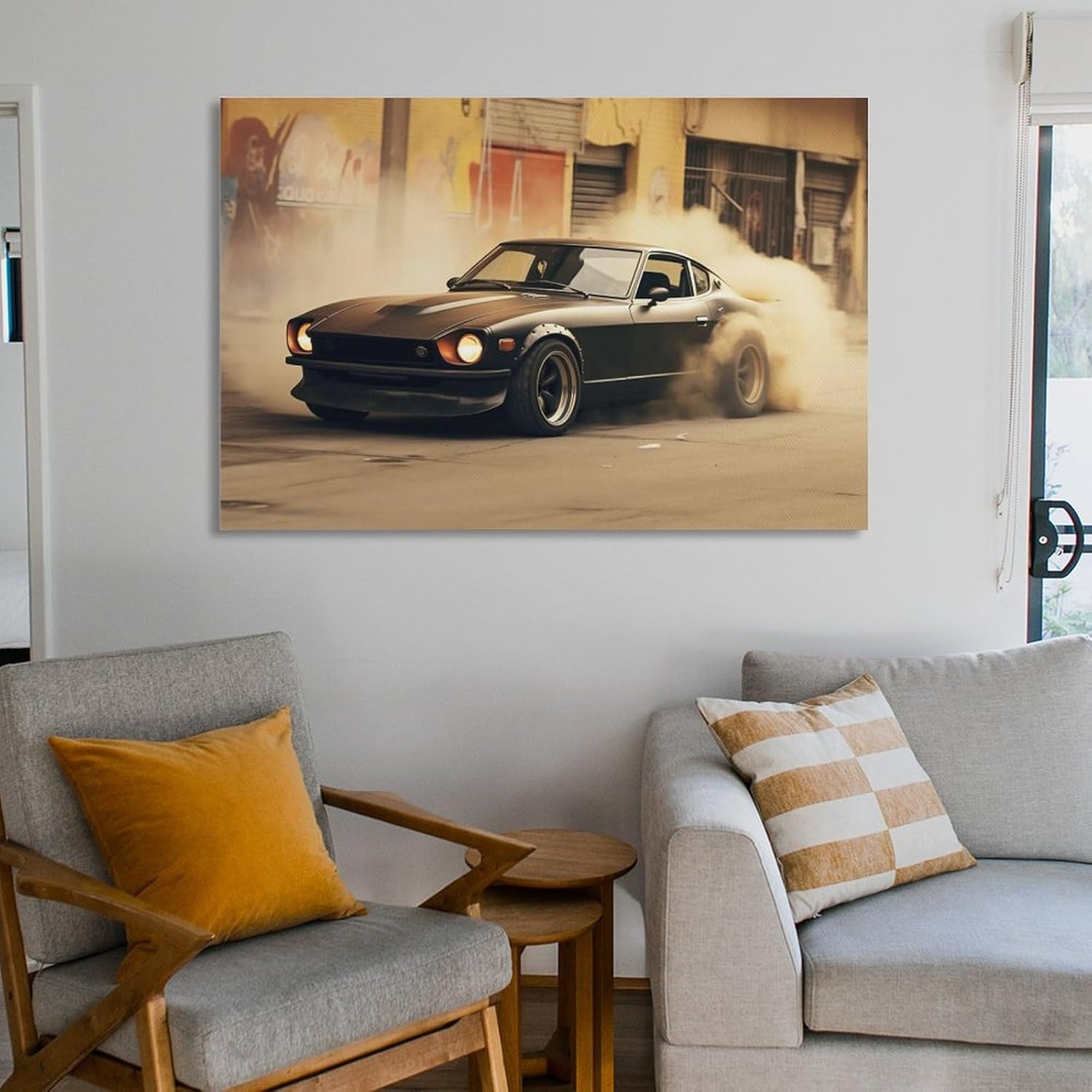 FeoYoed Wall Art Posters Jdm Car 240z Smoke Drift Cool Modern Aesthetic Decor Prints for Bedroom Living Room Office with Premium Fade Resistant Canvas 12x18inch(30x45cm) - Image 6