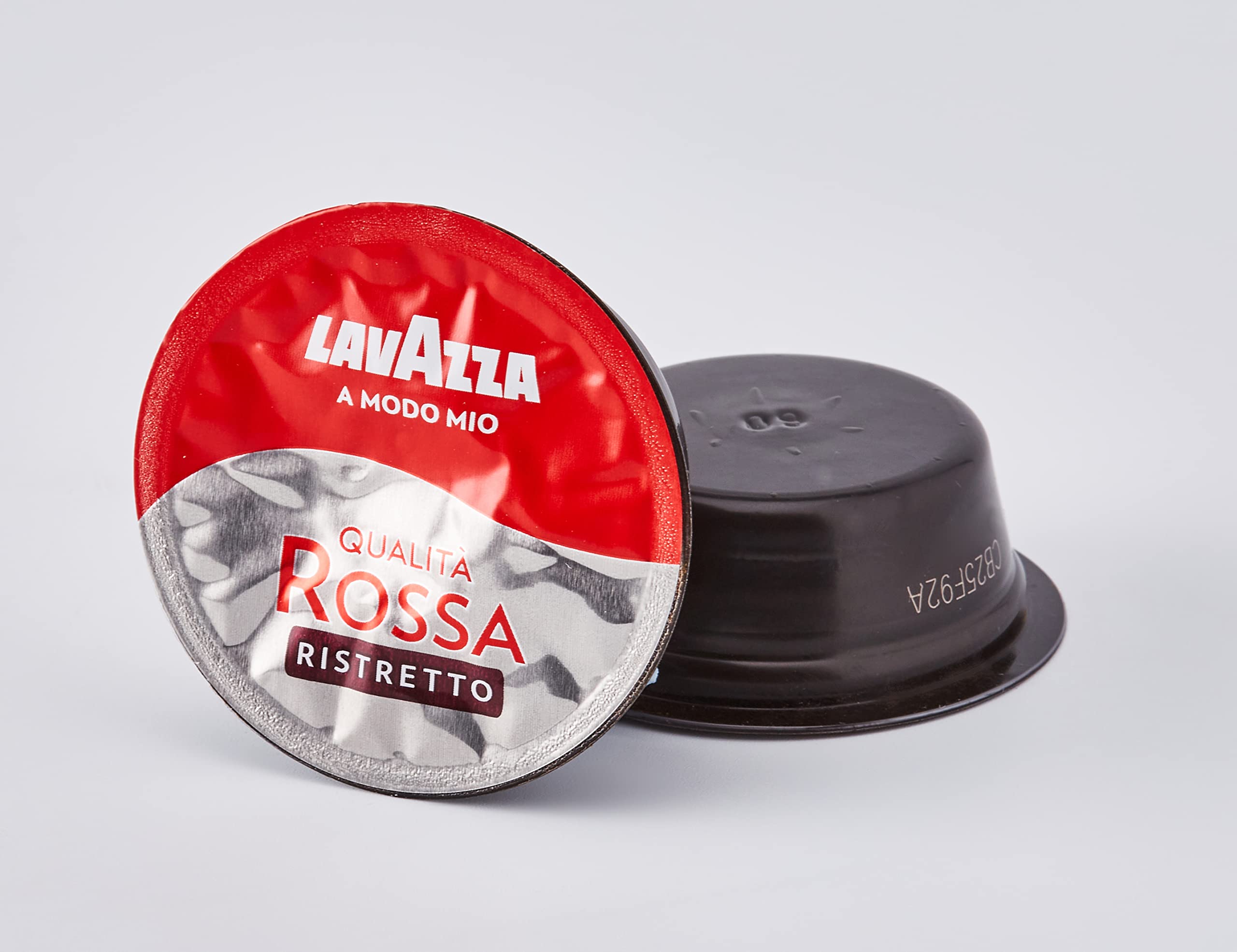 Lavazza, A Modo Mio Qualità Rossa Ristretto, 256 Kaffeekapseln, für einen Espresso mit Noten von Karamell, Arabica und Robusta, Intensität 12/13, schonend geröstet, 16 Packungen x 16 Kapseln
