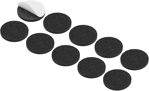 METALLIXITY Almohadillas redondas de fieltro para muebles (1.181 x 0.118 in), 10 unidades, protectores de suelo autoadhesivos, para el hogar,