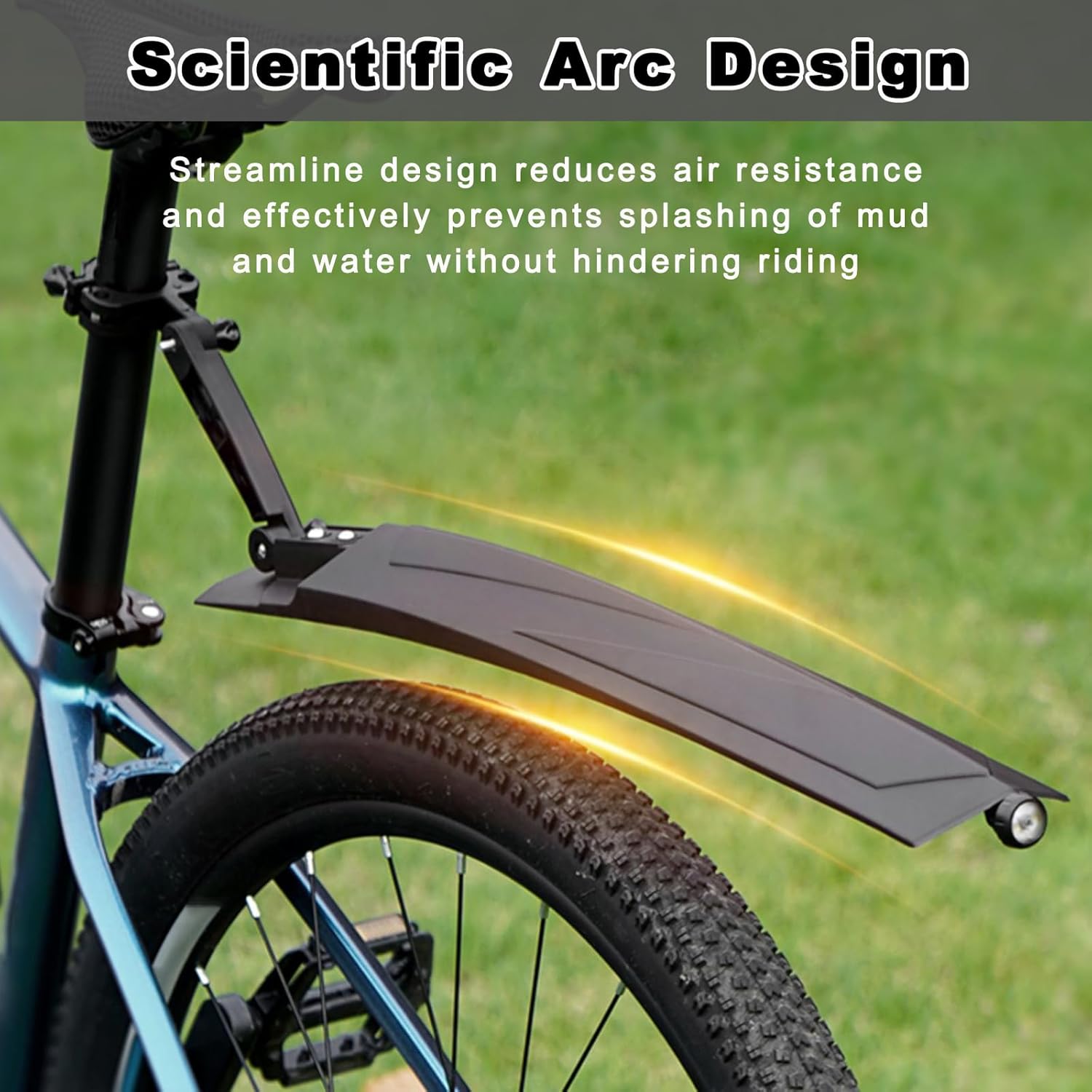 Bike Fender for Diamondback Bicycles Haanjenn Tero Bicycles Haanjo 2, Adjustable Bike Mudguard, Bike Front Rear Fenders, Splash Resistant Bicycle Fender Easy Installation Bicycle Mudflaps