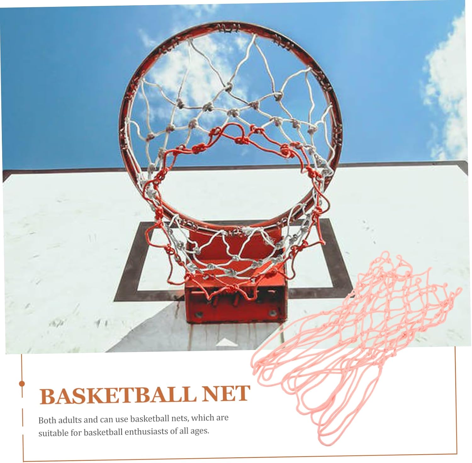 Glow Dark Basketball Net Replacement Durable Polyester Frame Net for Outdoor and Indoor Standard Hoops Wear Resistant Easy Installation