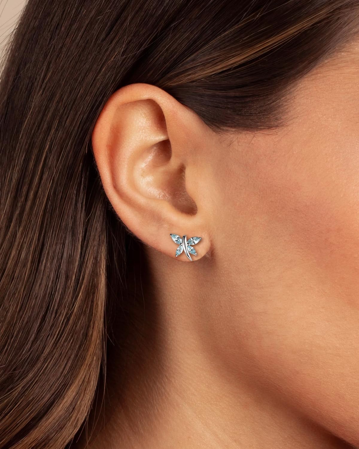 Dragonfly Stud Earrings for Women 925 Sterling Silver Birthstone Earrings Hypoallergenic Fashion Summer Jewerly(with Gift Box) - Image 2