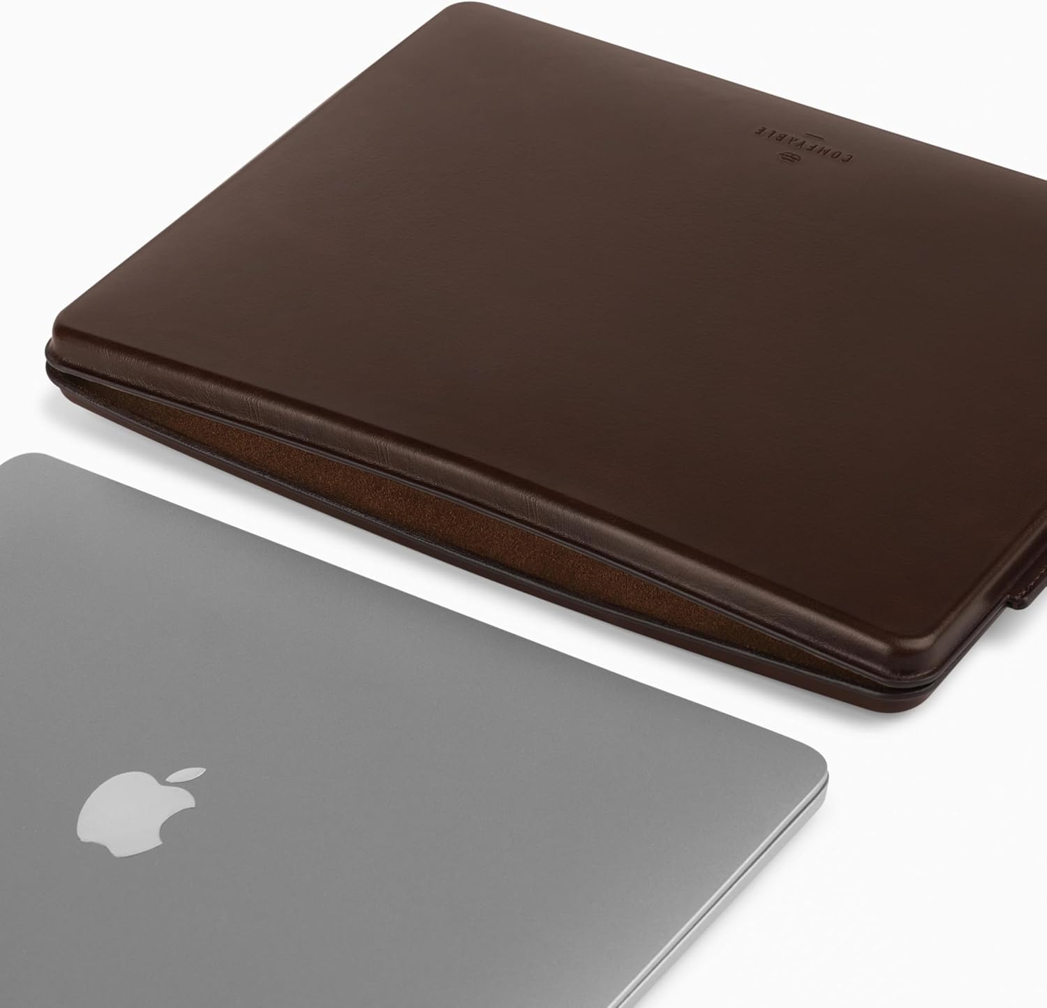 Comfyable 13 Inch Faux Leather Laptop Sleeve Case, Slim Protective Laptop Cover Compatible with MacBook Air M5 2026 & MacBook Pro M2 M1 2022, Coffee