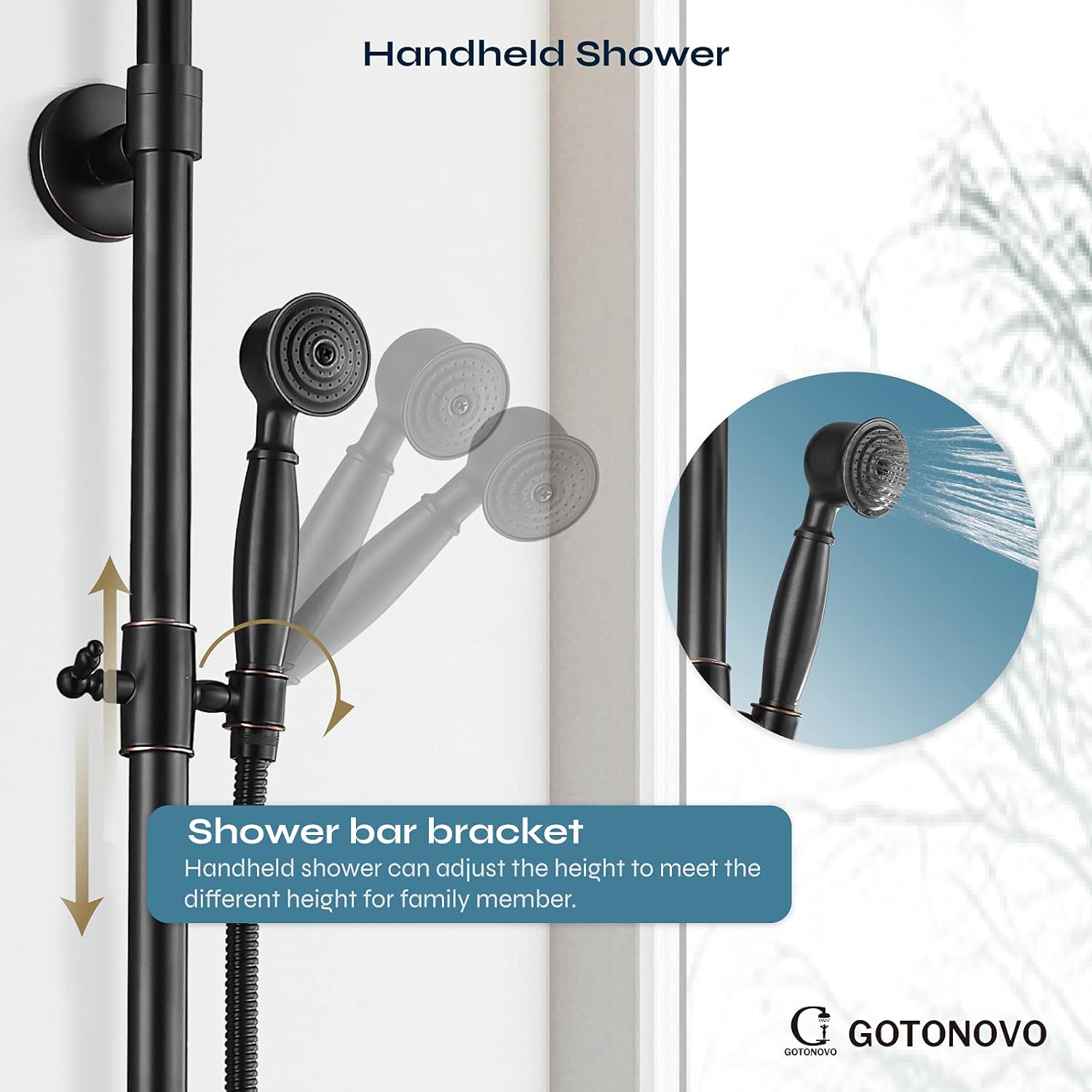 Uр Tо 50% оƒƒ Oil Rubbed Bronze Shower Fixture Set 8 Rain Shower Head 2 Double Knobs Cross Handle Shower Faucet Combo System Unit Set Dual Function