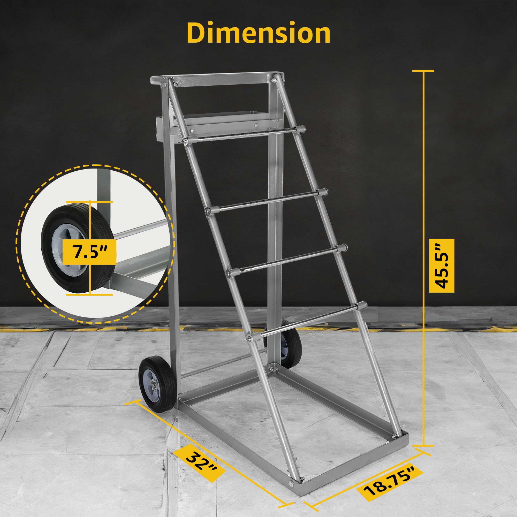 Wheelable Cable Rack Snapklik.com : Transportable Multiple Axle Cable Caddy - Multi-Spool ...