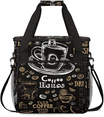 Miniatura 8 de cfpolar Bolsa de almacenamiento para cafetera, impermeable, bolsa organizadora de viaje, compatible con K-Mini o K-Mini Plus, y adecuada para otros