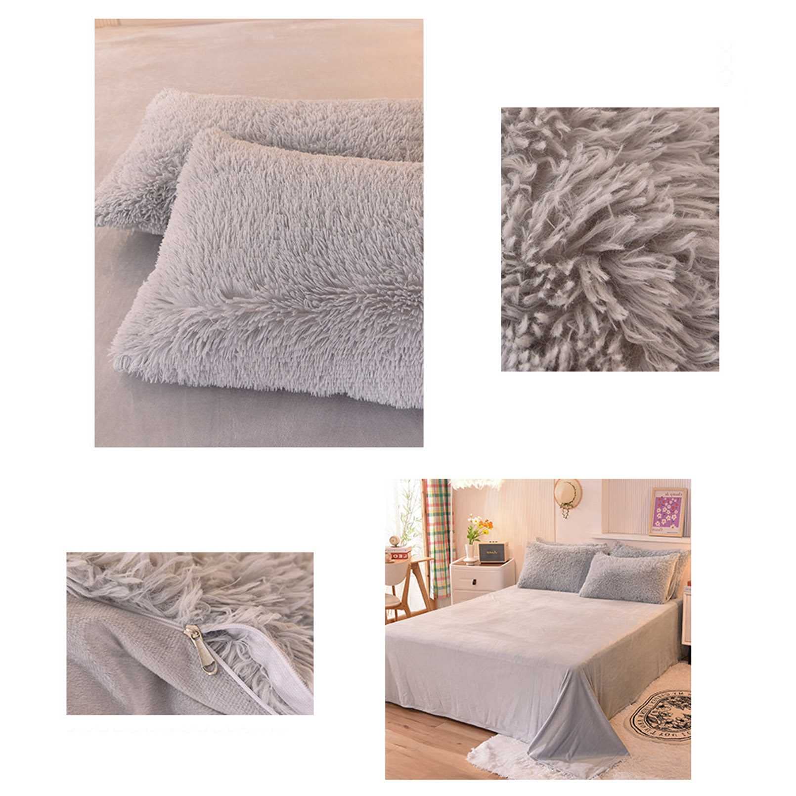 Amazon｜高級豪華なシャギーフェイクファー布団カバーセット