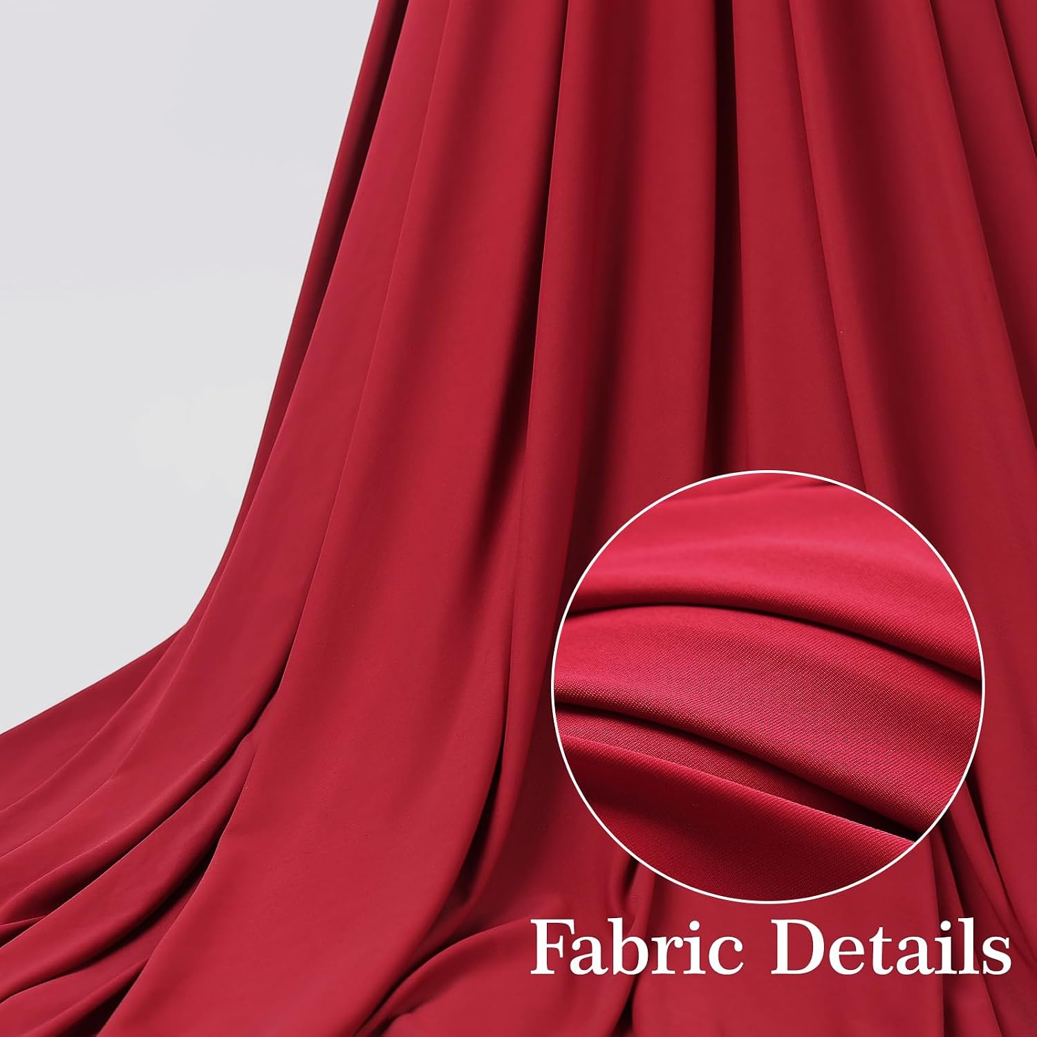 Nylon Spandex Fabric, 4 Way Stretch, 1 Yard, 65 Inch Wide, Dark Red