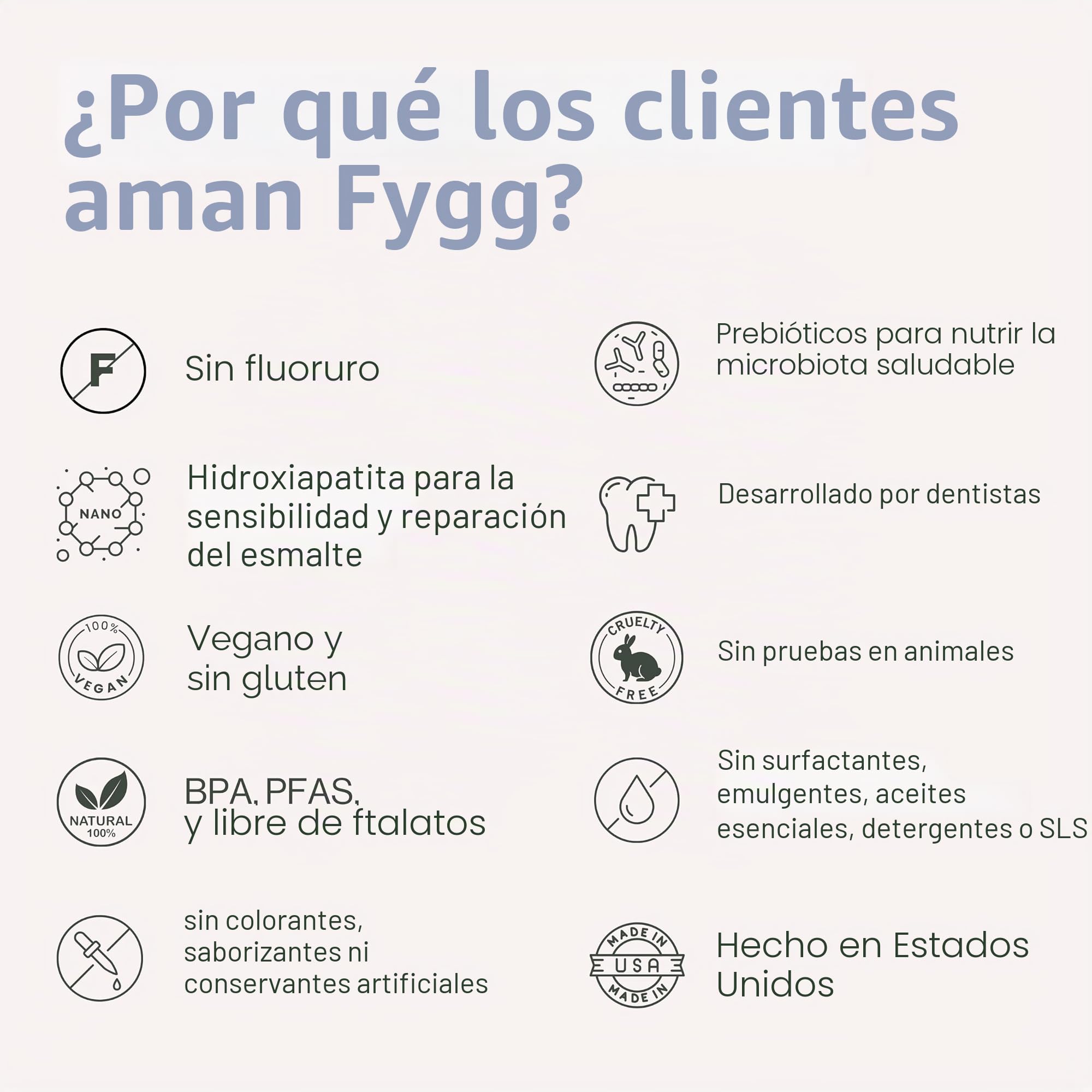 fygg fygg Pasta de dientes sin flúor, nano-hidroxiapa (menta blanda), recomendada por dentista para Remeral