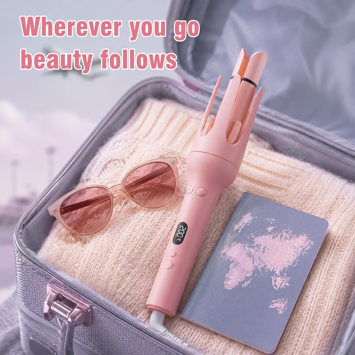 3-in-1 Automatic Curling Iron, Rotating Curling Iron,1" 1.25" 1.5" Barrels