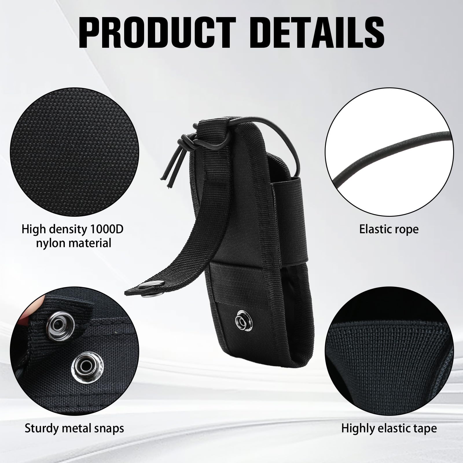 Porta Radio Cinturone Custodia Walkie Talkie Tattica Fondina Multifunzionale