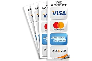 iSYFIX Premium Self-Adhesive Credit Card Payment Acceptance Signs