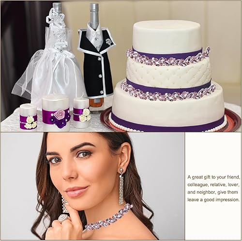 Miniatura 5 de uxcell Cadena de diamantes de imitación de cristal de 1 yarda, aplique de cadena de diamantes de imitación para manualidades, costura, ropa,