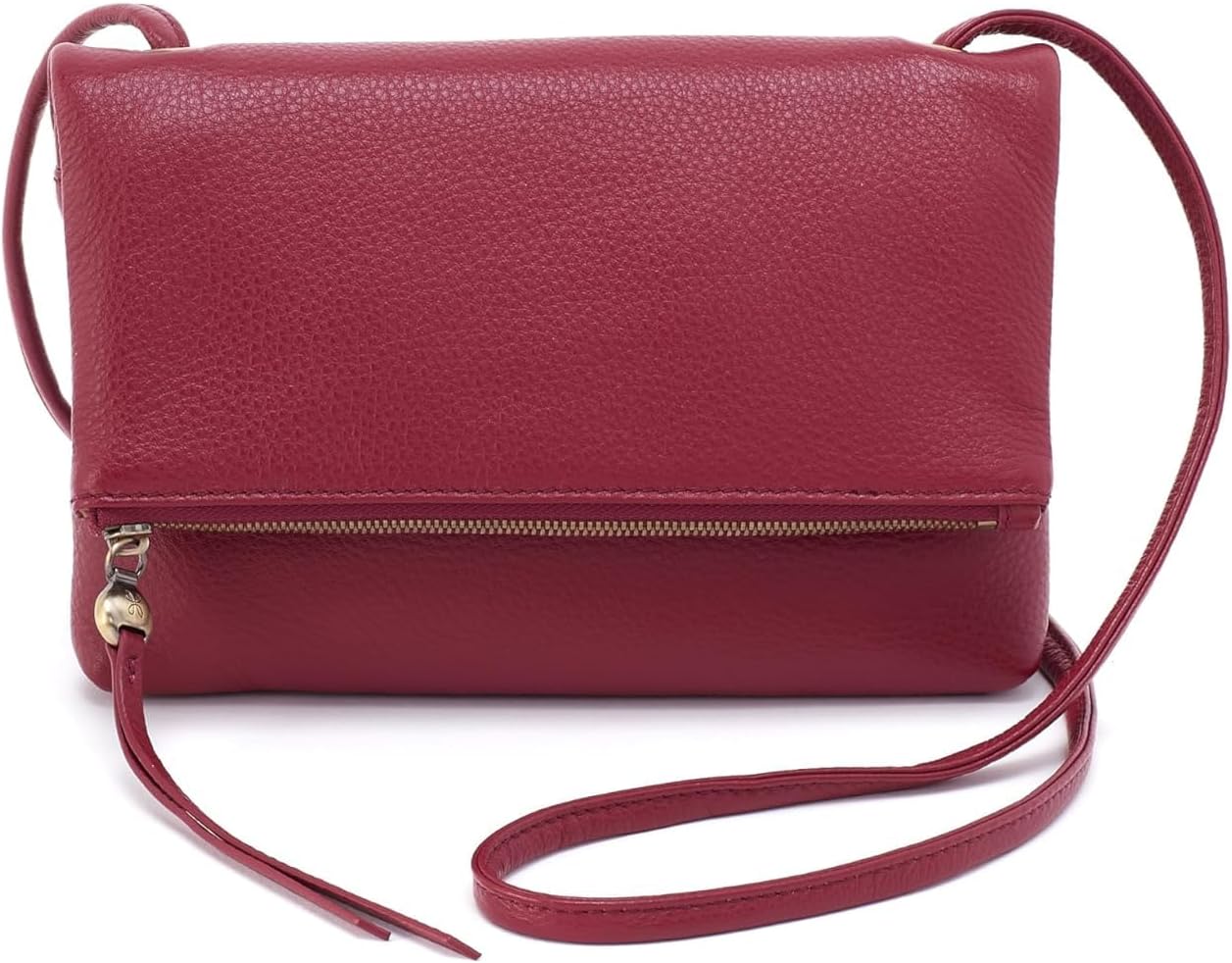 HOBO Grant Leather Small Foldover Crossbody Bag with Crossbody & Shoulder Strap, Zip Pocket, Card Compartment