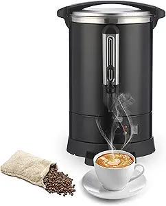 120 Cup Commercial Coffee Urn, [Quick Brewing] [Food Grade Stainless Steel] 18L Large Coffee Maker Perfect For Church, Meeting Rooms, Lounges, and Other Large Gatherings-18L 120 Cups