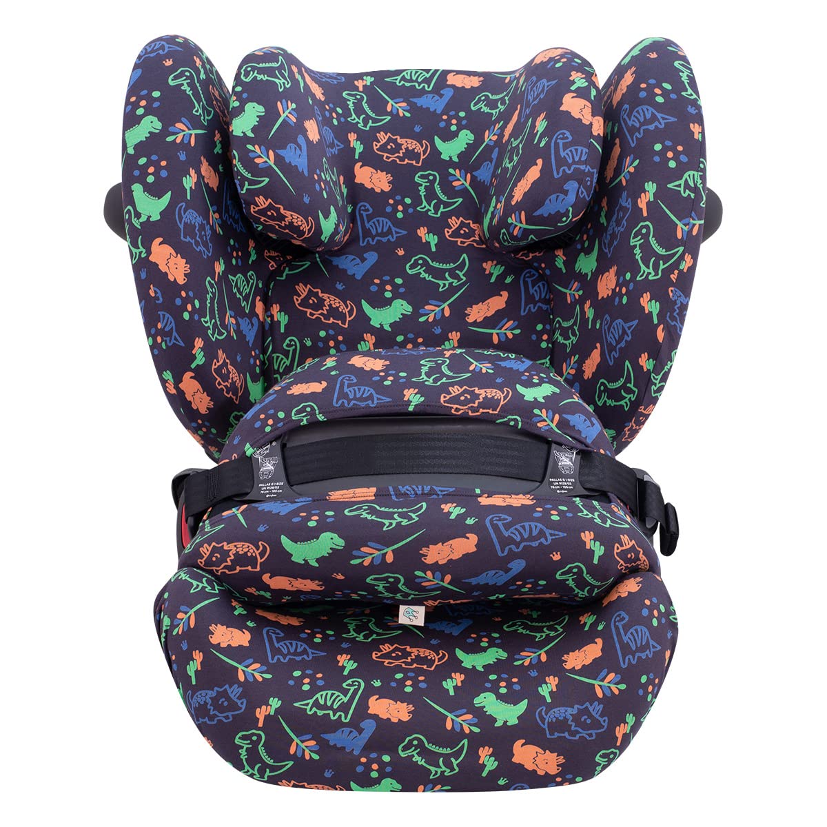 JYOKO KIDS Pokrowiec na fotelik samochodowy z bawełny, kompatybilny z Cybex Pallas G I-SIZE (Pallas G, HAPPY DINO)