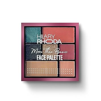Hilary Rhoda More Than Basic Face Palette | With Blushes, Shimmer Highlighters & Eyeshadows | Highly Pigmented & Long Lasting Face Palette |10.5g (All Nighter - Shade 04)