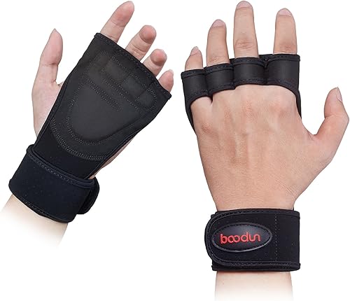 Guantes de entrenamiento de apoyo para entrenamiento deportivo levantamiento de ejercicios de medio dedo guantes cruzados adecuación tanto hombres
