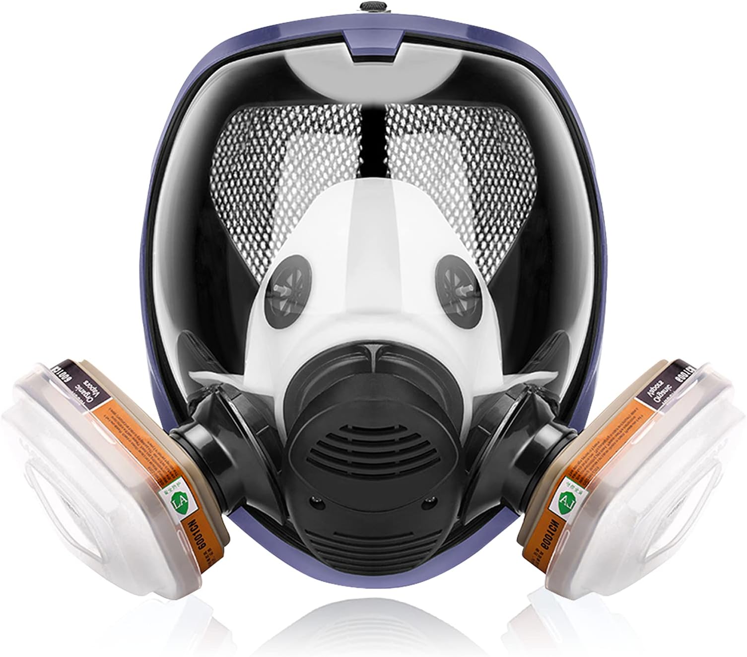 17in 1 Reusable Full Face Respirator Widely Used in Paint Sprayer, Chemical,Woodworking,Dust Protector