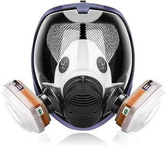 17-in-1 Reusable Full Face Respirator for Painting and Dust Protection