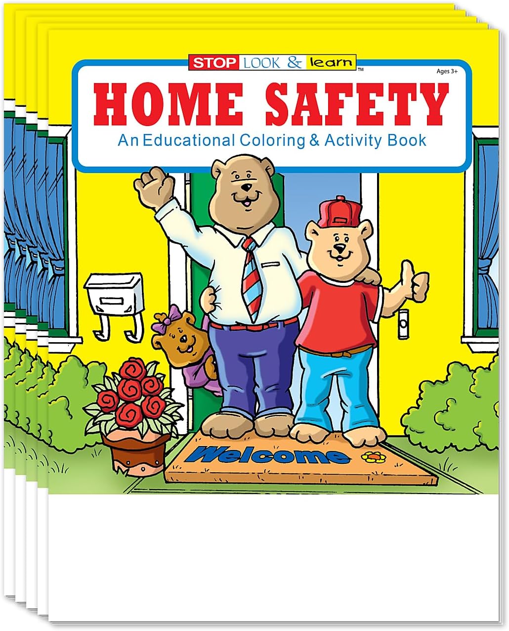 ZOCO –  Home Safety Coloring Books for Kids (25 Bulk Pack, Without Crayons)  Educational Handouts for Schools, Day Cares & Safety Programs  –  Games, Puzzles & Activities