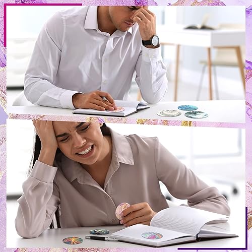 Miniatura 6 de 64 calcomanías calmantes para la ansiedad, calcomanías sensoriales texturizadas con mandala, tiras sensoriales redondas, táctiles, ásperas,