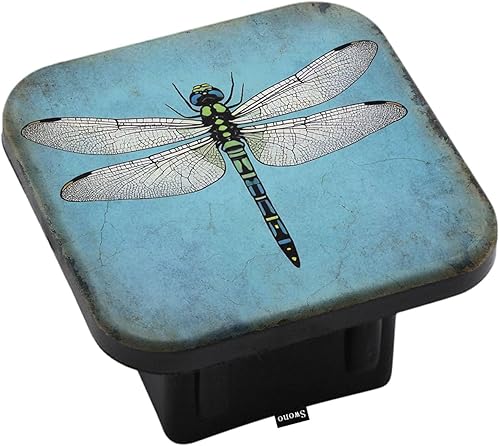 Miniatura 20 de Swono Cubiertas cuadradas de enganche para receptor de bandera estadounidense, diseño vintage de línea roja, cubierta de tubo de enganche