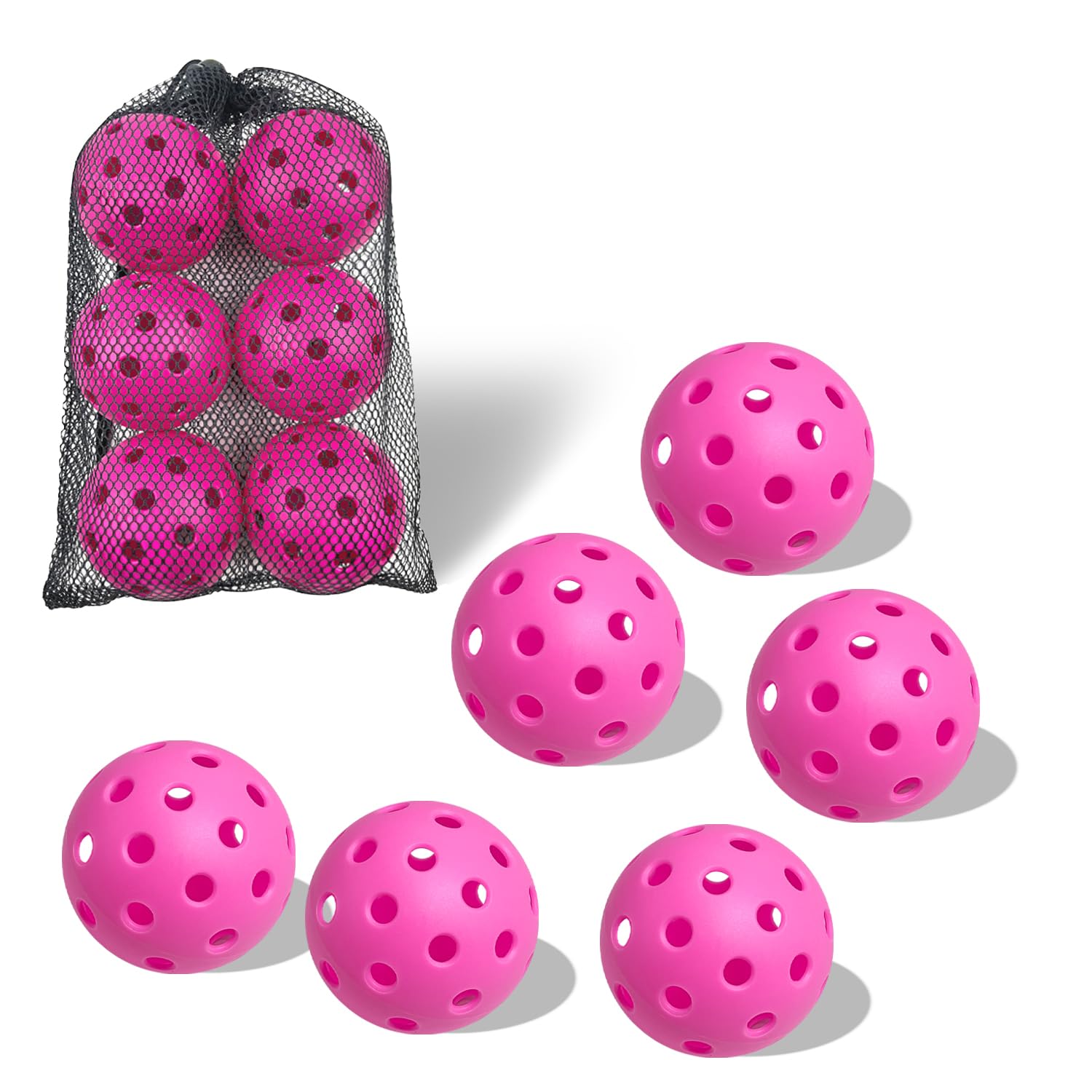 Spunspon 6 Pack Sports Outdoor Pickleballs - 40 Pickleball Balls - USA Pickleball Balls (USAPA) Approved - Official US Open Ball