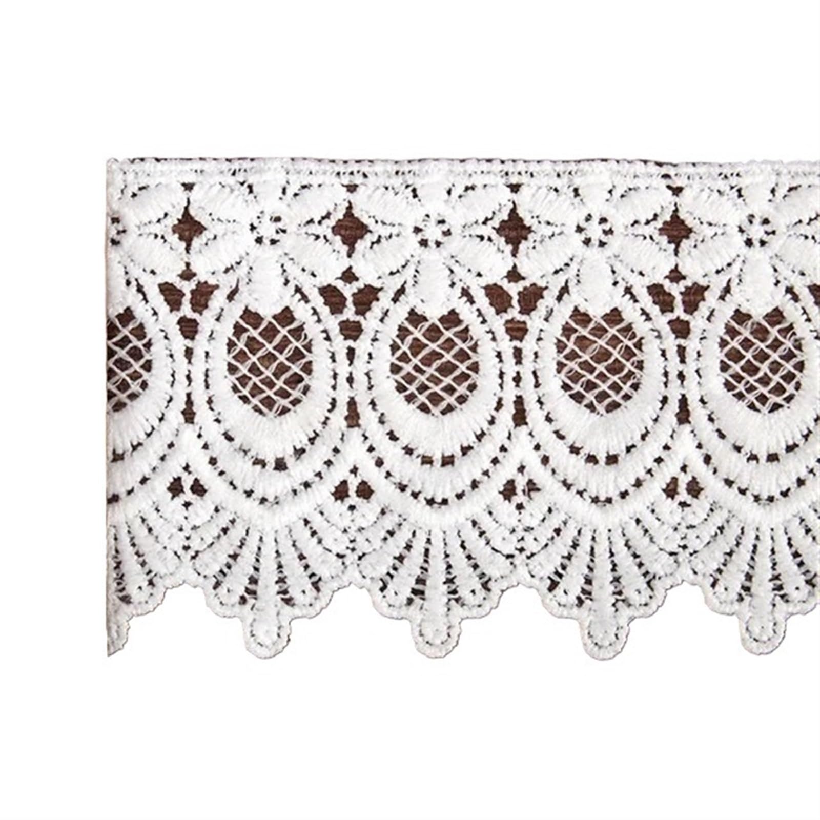 Tissu floral brodé avec ruban dentelle vintage 15 yards pour mercerie DIY