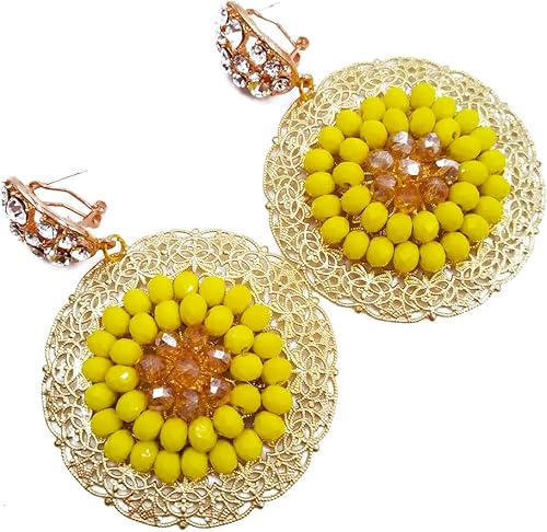 Miniatura 2 de Juego de joyas de cuentas africanas, collar y aretes de boda nigerianos para mujer