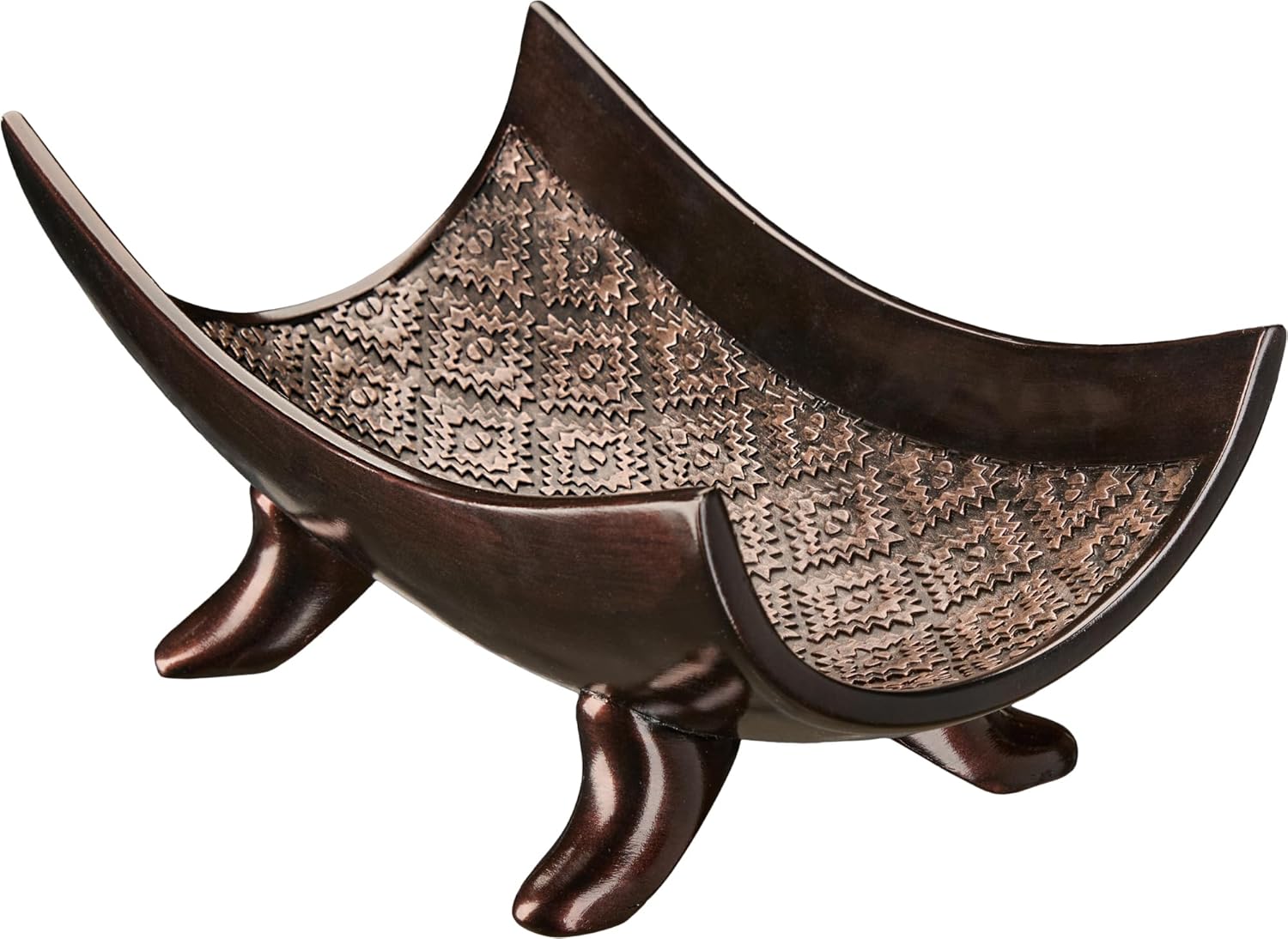 Creative Scents Dublin Brown Decorative Bowl - Decorative Fruit Bowl for Kitchen, Home Décor, Decor Tray for Coffee Table Decor, Living Room Centerpiece, Key/Candy Bowl for Entry Table Decorations