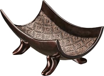 Creative Scents Dublin Brown Decorative Bowl - Decorative Fruit Bowl for Kitchen, Home Decor, Decor Tray for Coffee Table Decor, Living Room Centerpiece, Key/Candy Bowl for Entry Table Decorations