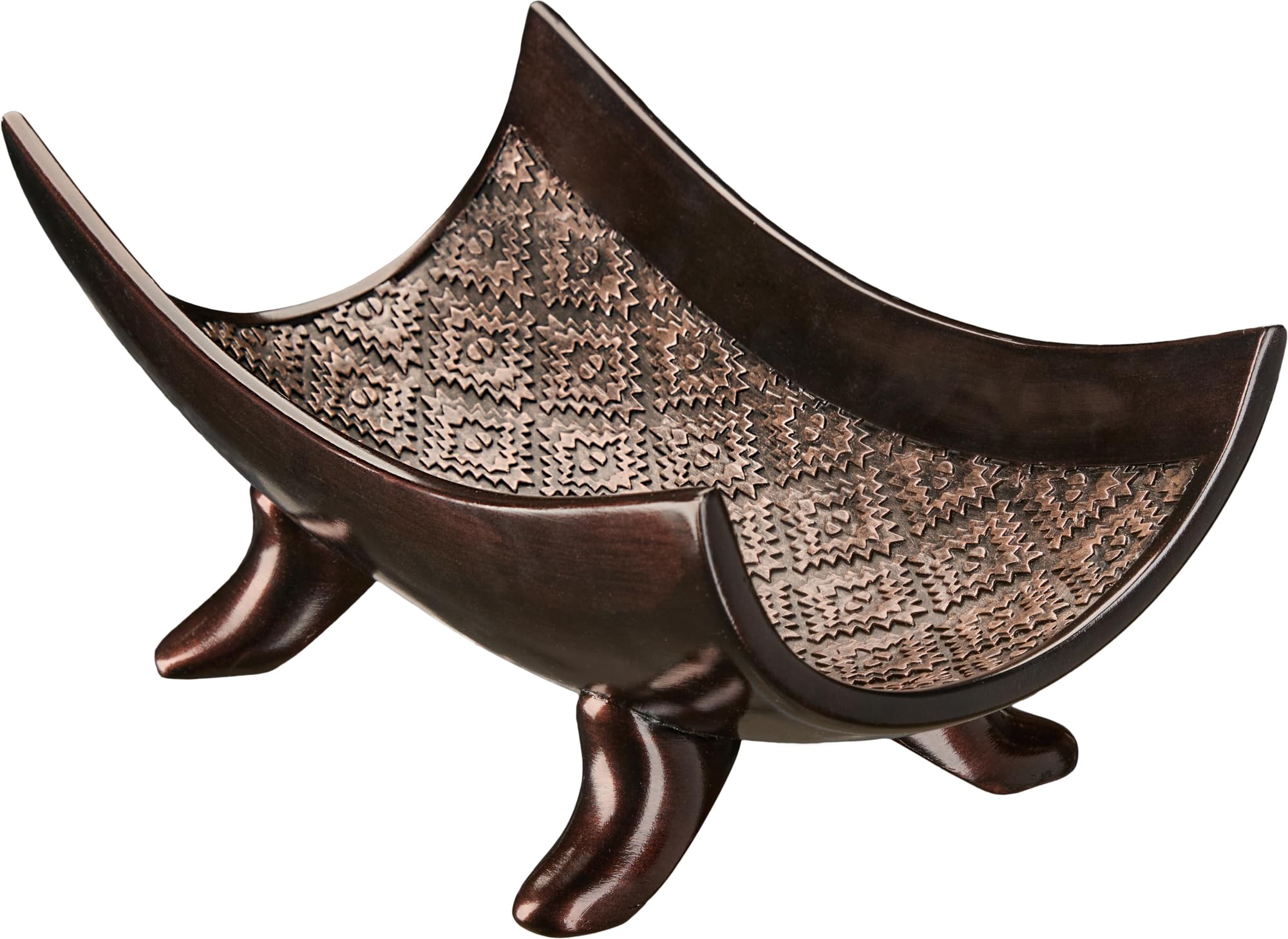 Creative Scents Dublin Brown Decorative Bowl - Decorative Fruit Bowl for Kitchen, Home Décor, Decor Tray for Coffee Table Decor, Living Room Centerpiece, Key/Candy Bowl for Entry Table Decorations