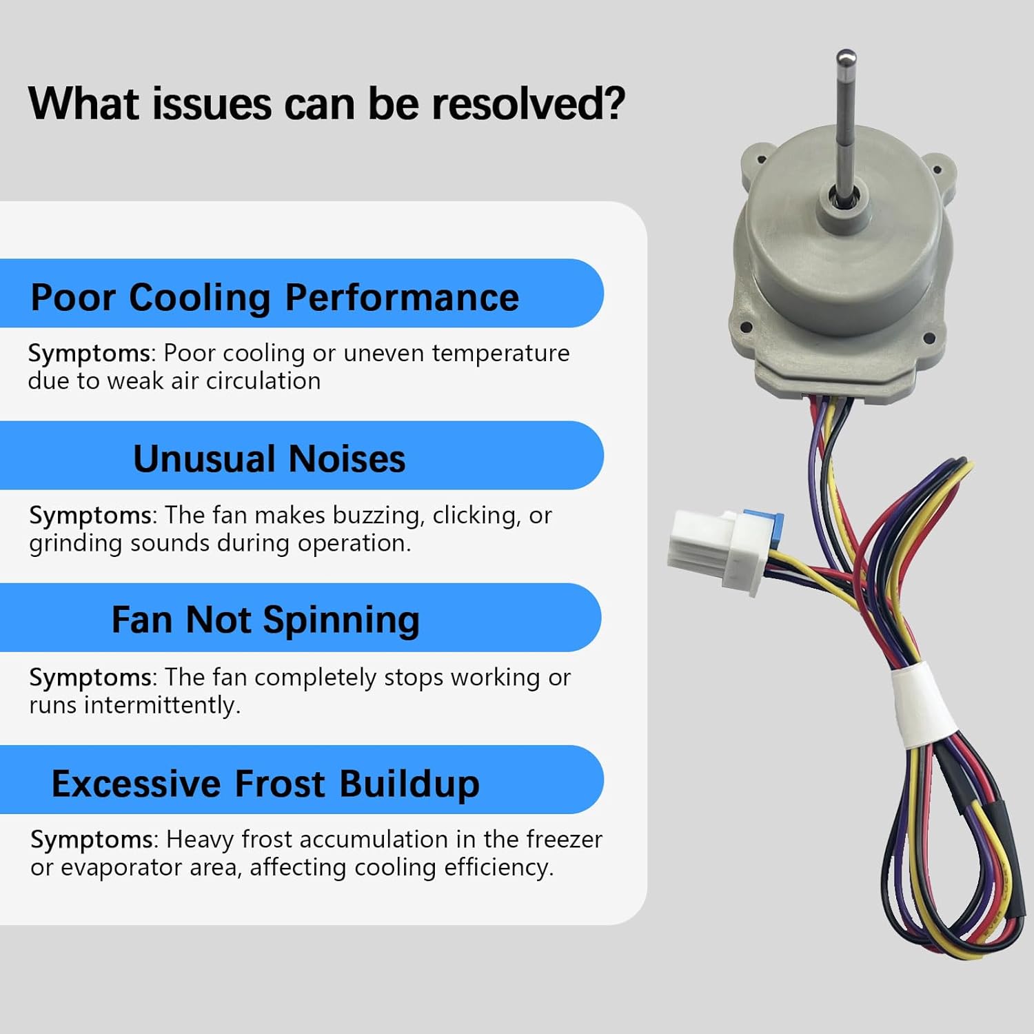 Refrigerator Fan Replacement EAU65058313, Evaporator Fan Motor for l-g & Ken-More Freezers, Compatible with Multiple Models, High-Performance Replacement, ODM-056F-13