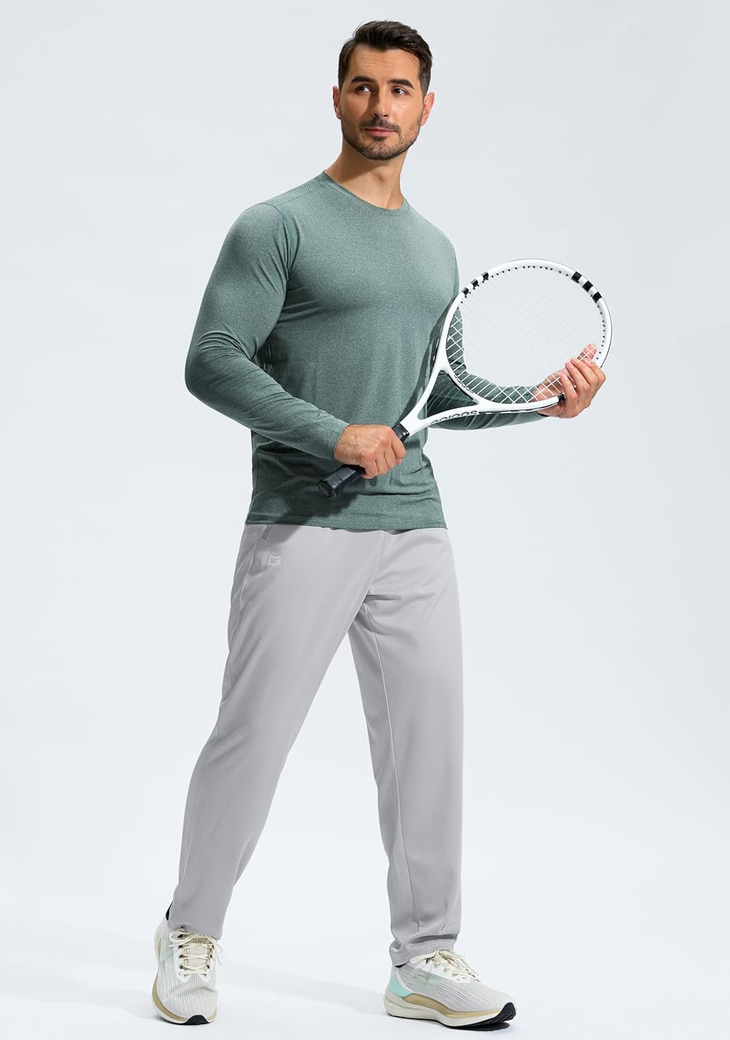 G Gradual Men's Sweatpants with Zipper Pockets Lightweight Mesh Athletic Pants for Men Open Bottom Workout Gym Running - Image 5