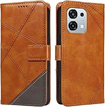 XINNI Cover for Oppo A6 Pro 5G Case, Mobile Phone Book Shockproof Flip PU Leather / TPU Magnetic Wallet Case, Brown