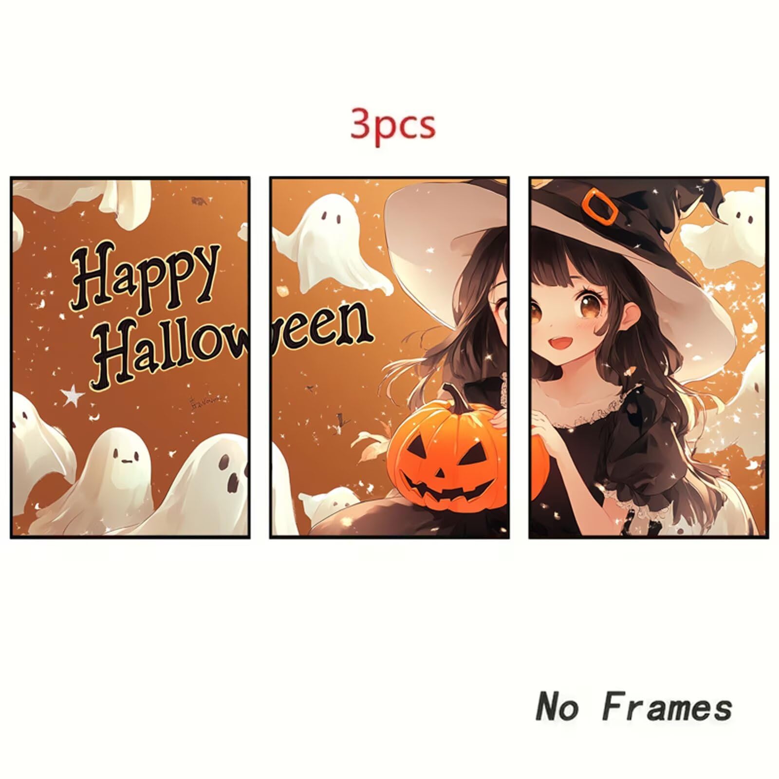 Halloween diamentowe zestawy do malowania DIY kreskówka dorośli pełny rozmiar diamentowy haft ścieg krzyżykowy kryształ górski rzemiosło do dekoracji domu, kreatywny prezent dla hobbystów 60x90cm 2S