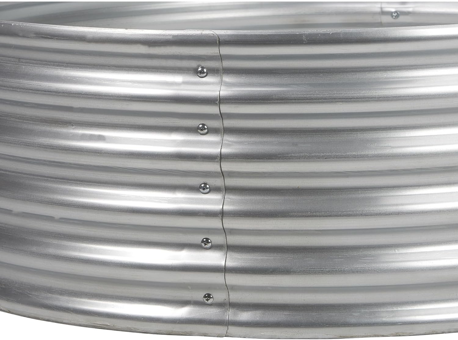 Galvanized Steel Round Raised Garden Bed — 4ft. x 12in