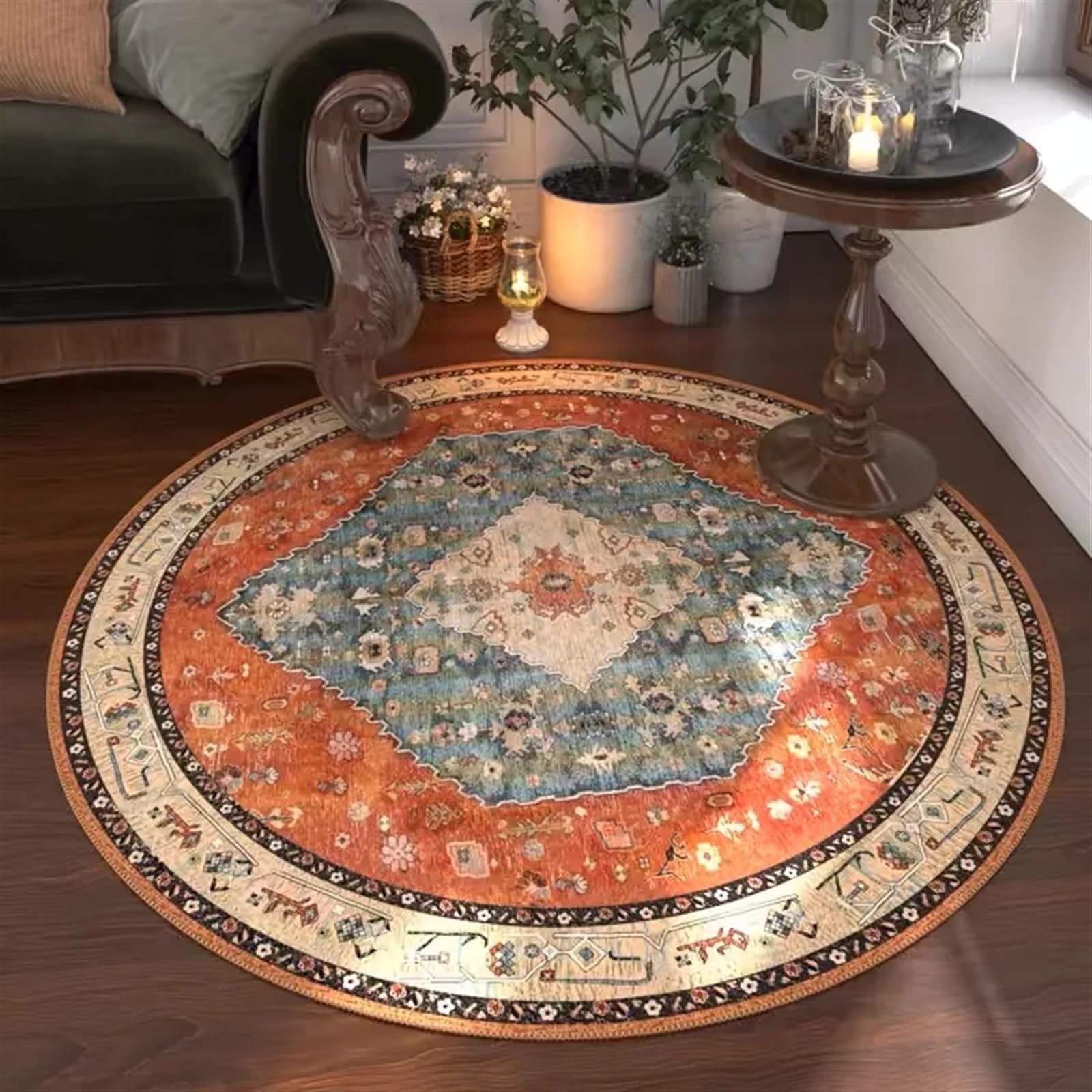Tapis de sol lavé anti-rayures pour fauteuil de bureau rond