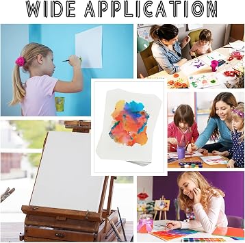 Watercolor Paper Bulk,25 Sheet Water Colour Paper A4 Watercolours Art Paper 140 lb/160 GSM Thick White Drawing Paper Cotton Cold Press Water Colour Paper for Students Adults Artists Drawing Painting