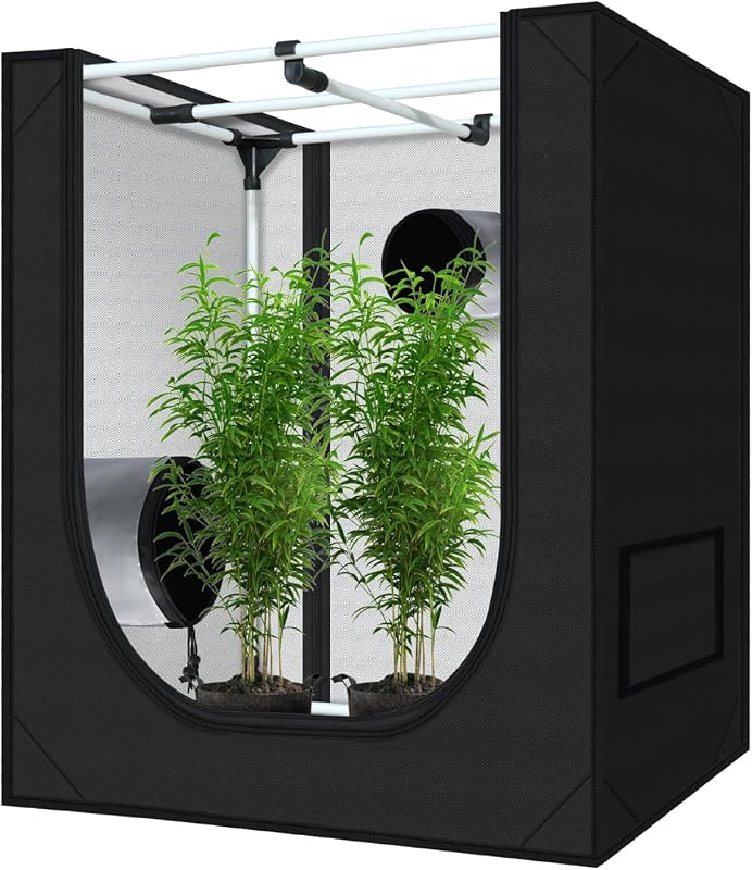 Zazzy Tienda de cultivo de 18.0 x 30.0 x 36.0 in, resistente para interior, tiendas de cultivo hidropónicas de alta resistencia para cuarto oscuro, reflectantes de Mylar con ventana y bandeja de suelo para cultivo de plantas de interior