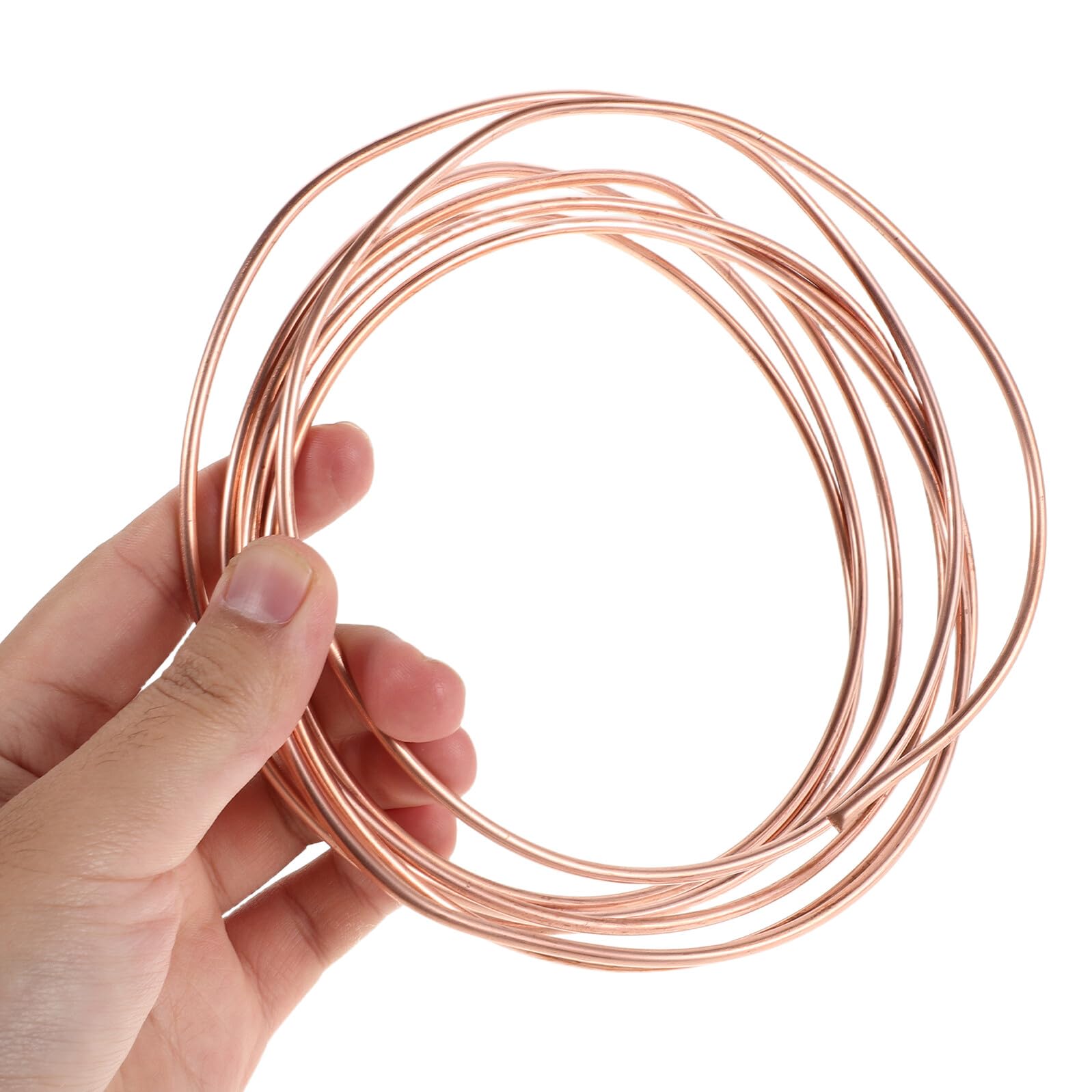 NUOBESTY Tube en Cuivre Souple 5 Mètres Diamètre Extérieur 16 MM X Intérieur 06 MM sans Soudure Flexible pour Serpentin de Réfrigération et Climatisation Industrielle Coupe DIY