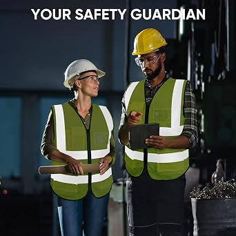 TICONN High Visibility Reflective Safety Vest for Men & Women, ANSI Class 2