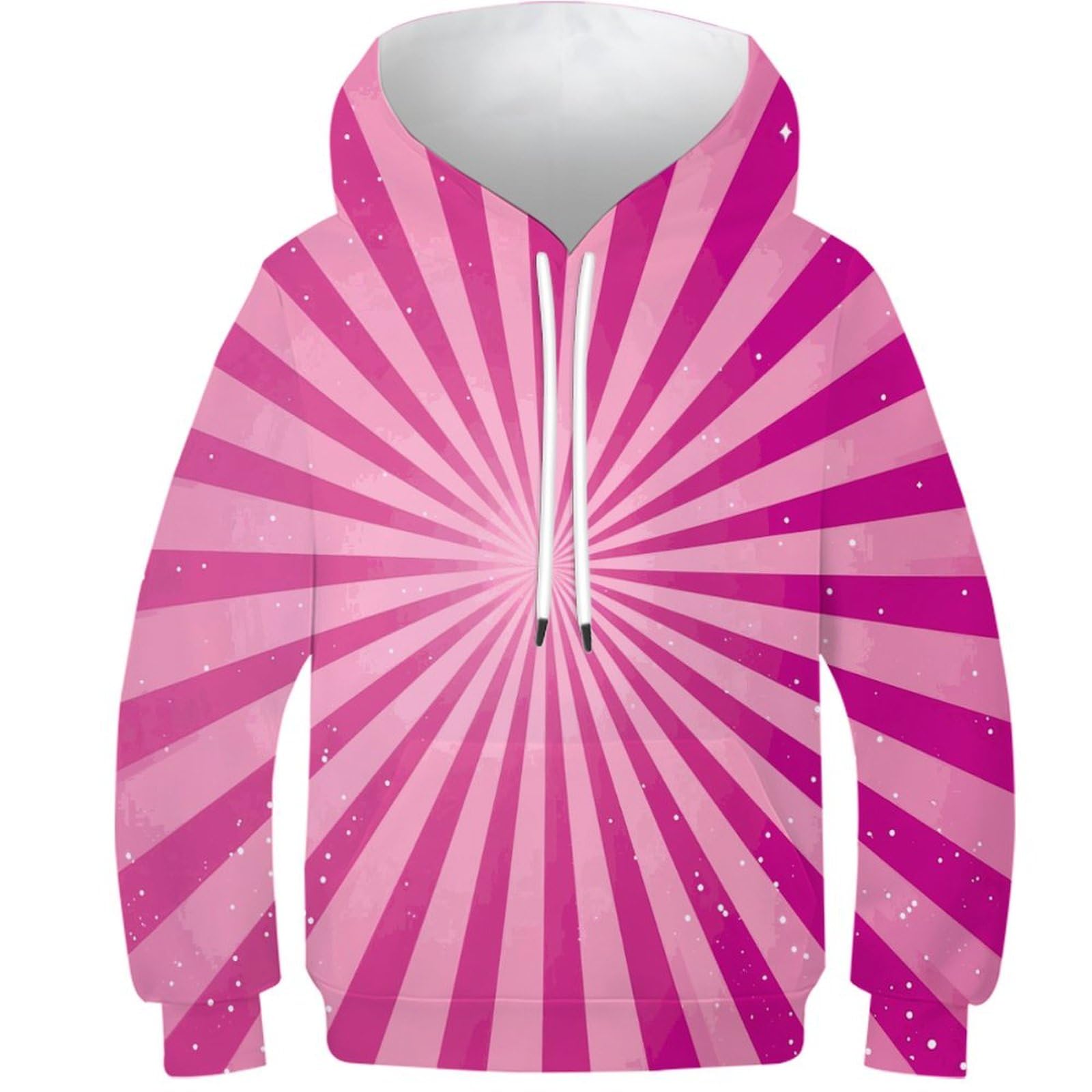 Sweat à capuche rose ado vêtement confortable imprimé 3D - 8