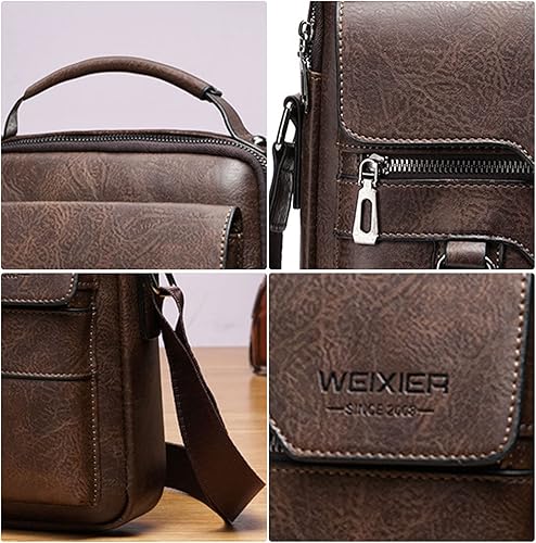 Miniatura 4 de Bolsa de mensajero para hombre, de piel sintética, bolsa de hombro, bolsa de viaje, bolso de hombre, bolso casual, bolsa de mano con personalidad,