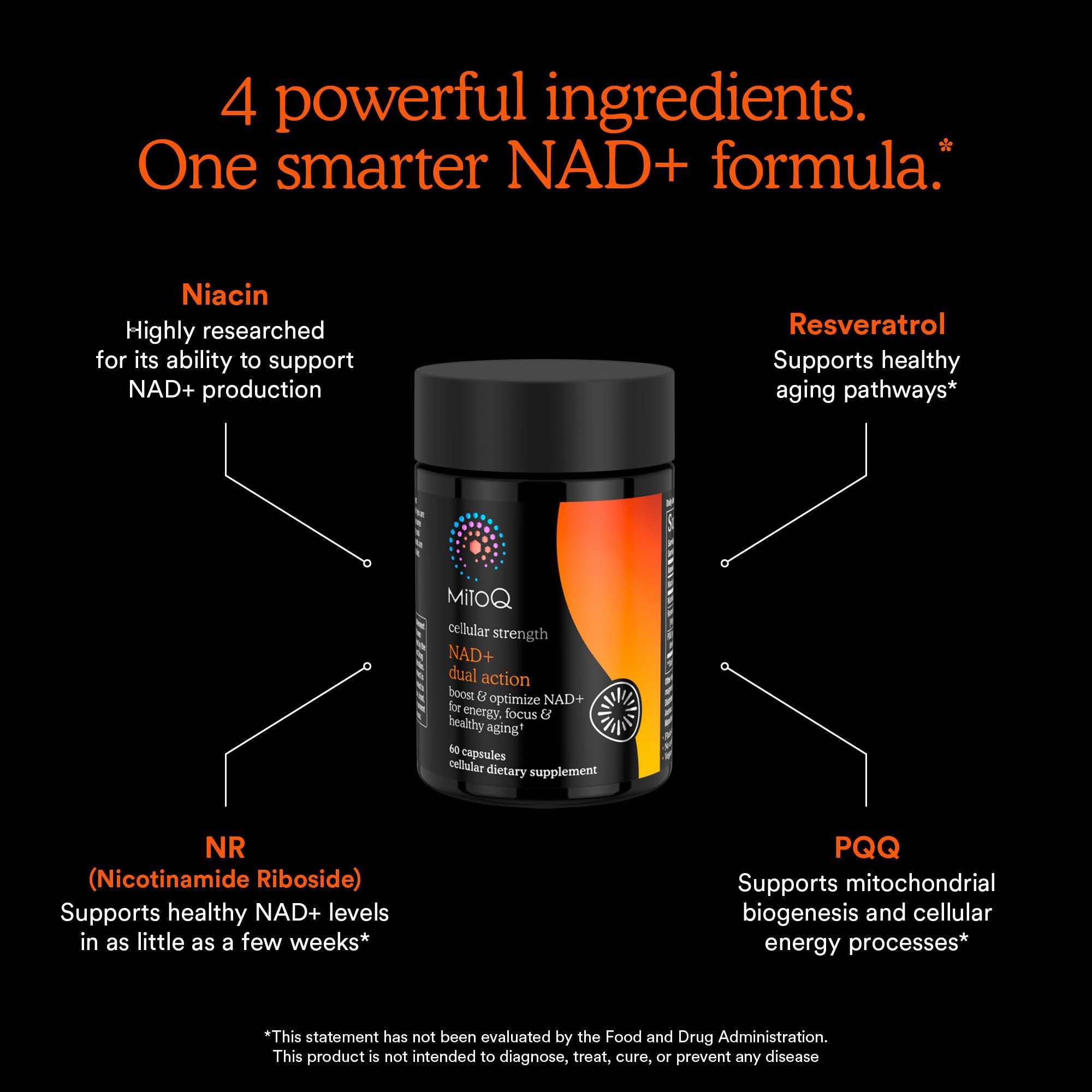 MitoQ NAD+ Dual Action - Nicotinamide Riboside & Resveratrol - 60 Caps — Amazon image 4