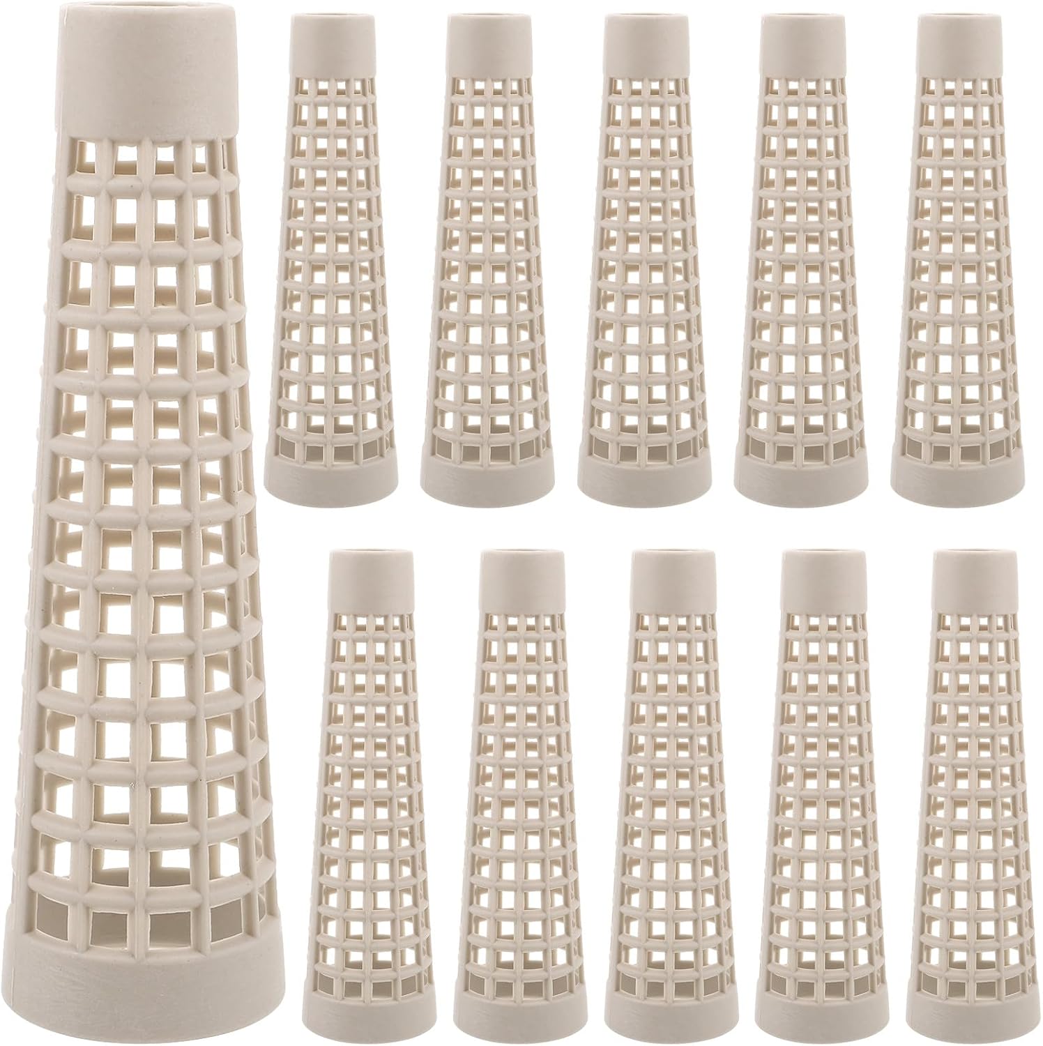 Alipis 20pcs Plastic Yarn Bobbins, Tapered Yarn Cones and Dyeing Spools for Textile Industry, Mesh Design for Airflow, Prevents Tangling, Enhances Steaming Efficiency