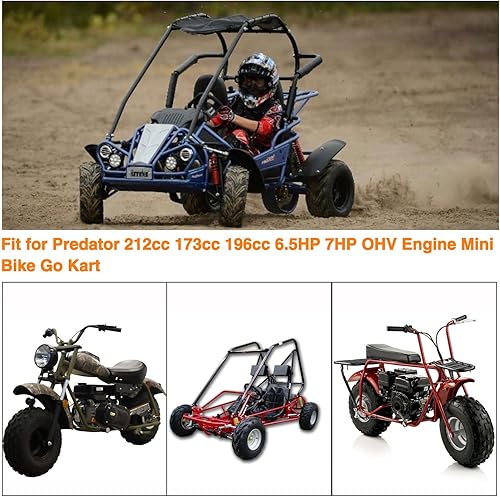 Miniatura 4 de FVRITO Carburador de arranque de retroceso para Predator 212cc 196cc 6.5HP Baja Massimo MB165 MB200 Coleman CT200U Trail BT200X Mini Bike Hummerhead