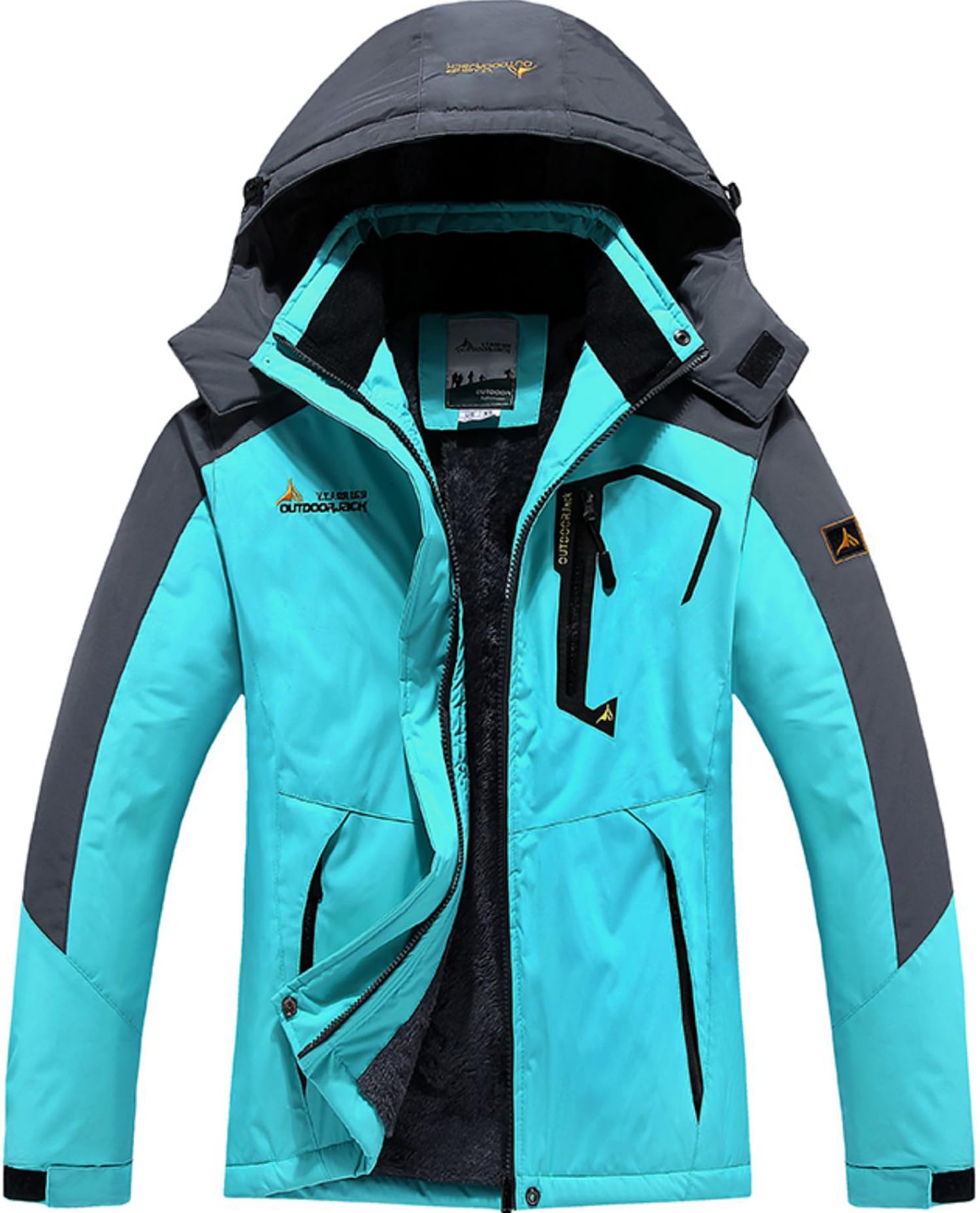 BenBoy Donna Giacca da Sci Impermeabile Giacca invernale Antivento Cappotto con Pile Caldo con Cappuccio Escursionismo Montagna Cappotto da Snowboard